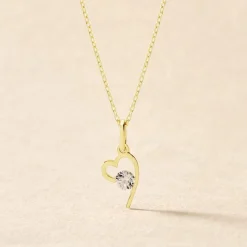 Collier Romance Or Jaune Oxyde De Zirconium