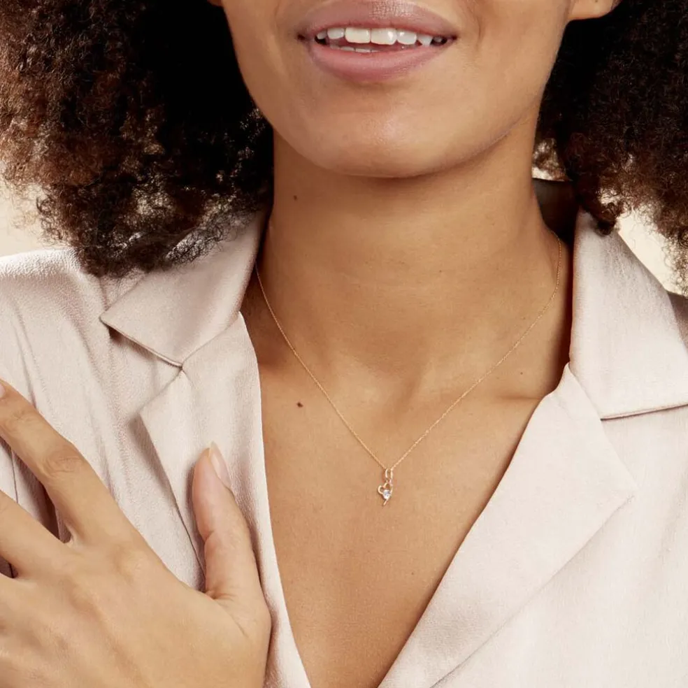 Collier Romance Or Jaune Oxyde De Zirconium