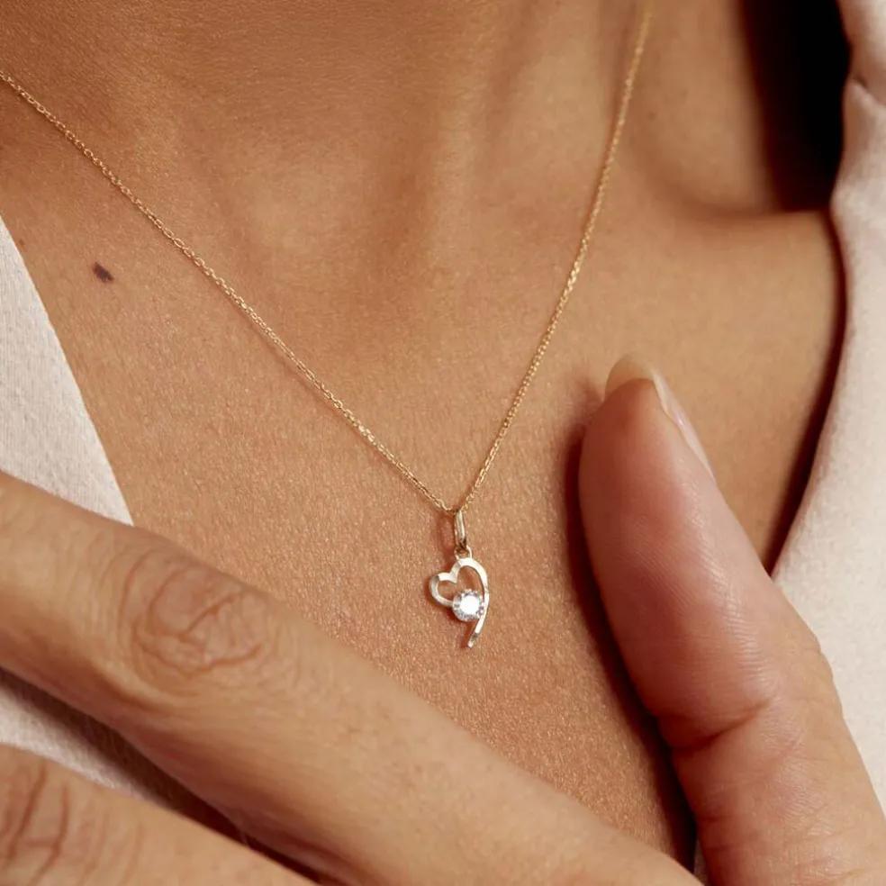 Collier Romance Or Jaune Oxyde De Zirconium