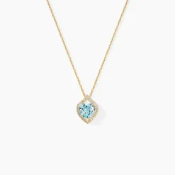 Collier Rosaline Or Jaune Topaze Et Oxyde De Zirconium