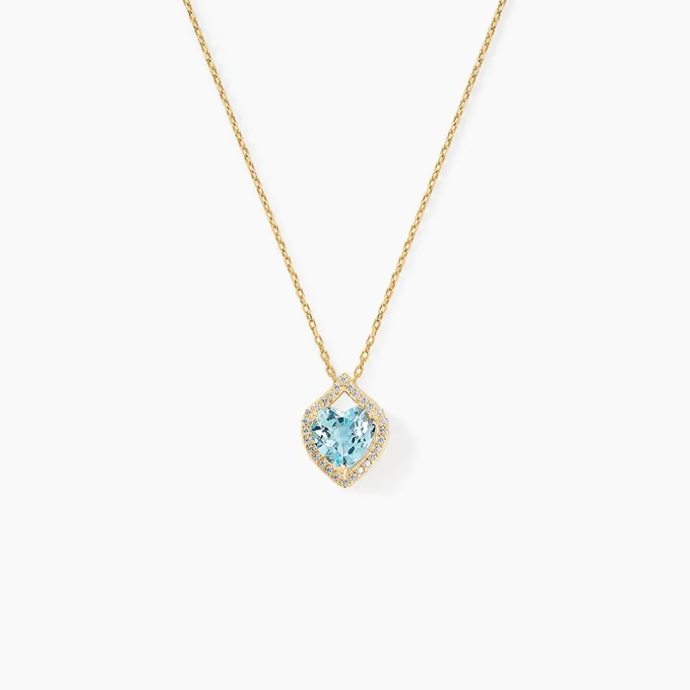 Collier Rosaline Or Jaune Topaze Et Oxyde De Zirconium