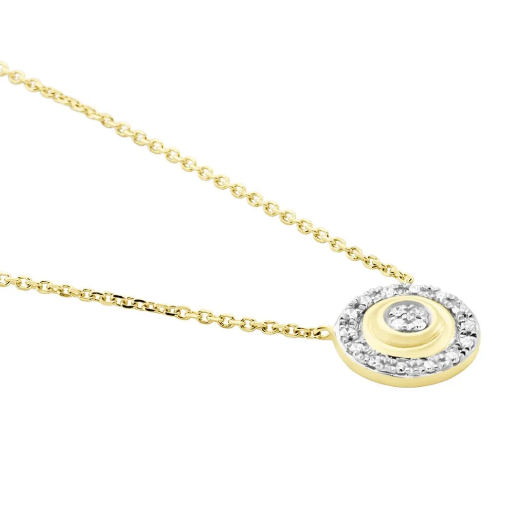 Collier Rosangela Or Bicolore Diamant Blanc