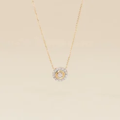 Collier Rosangela Or Bicolore Diamant Blanc