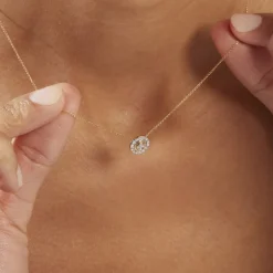 Collier Rosangela Or Bicolore Diamant Blanc