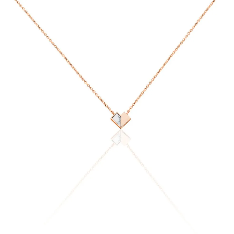 Collier Rossana Argent Rose Turquoise Blanche