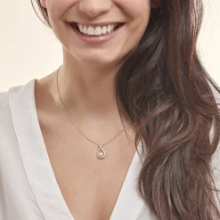 Collier Rozane Argent Blanc Perle De Culture Et Oxyde De Zirconium