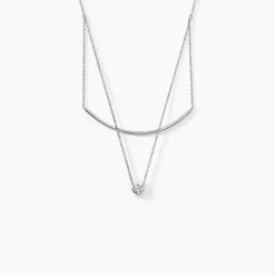 Collier Ruth Argent Blanc Oxyde De Zirconium