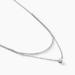 Collier Ruth Argent Blanc Oxyde De Zirconium