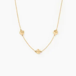 Collier Sakura Love Or Jaune Oxyde De Zirconium