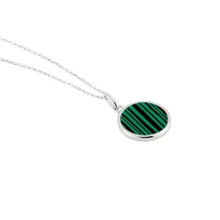 Collier Saül Argent Blanc Malachite