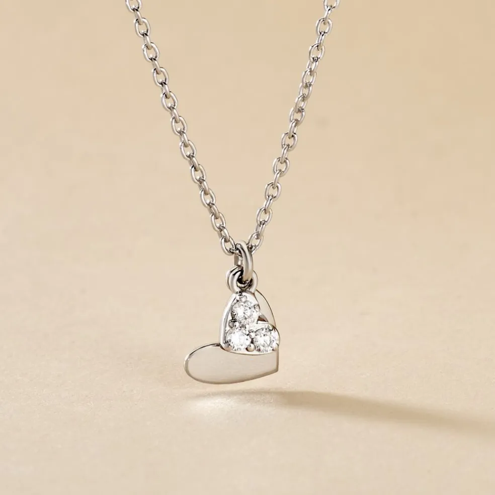 Collier Salli Argent Blanc Oxyde De Zirconium