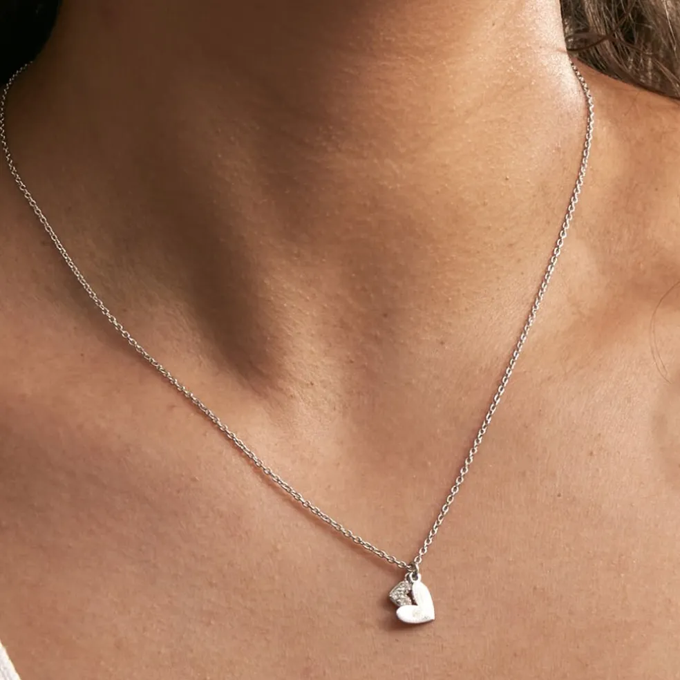 Collier Salli Argent Blanc Oxyde De Zirconium