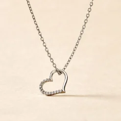 Collier Salona Argent Blanc Oxyde De Zirconium