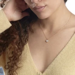 Collier Salviane Or Jaune Oxyde De Zirconium