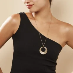 Collier Sautoir Acier Doré Rohan