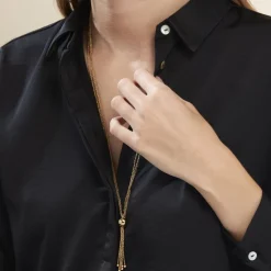 Collier Sautoir Acier Doré Nanaia