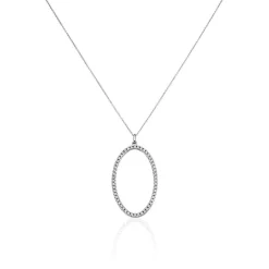 Collier Sautoir Argent Georgy Oxydes De Zirconium