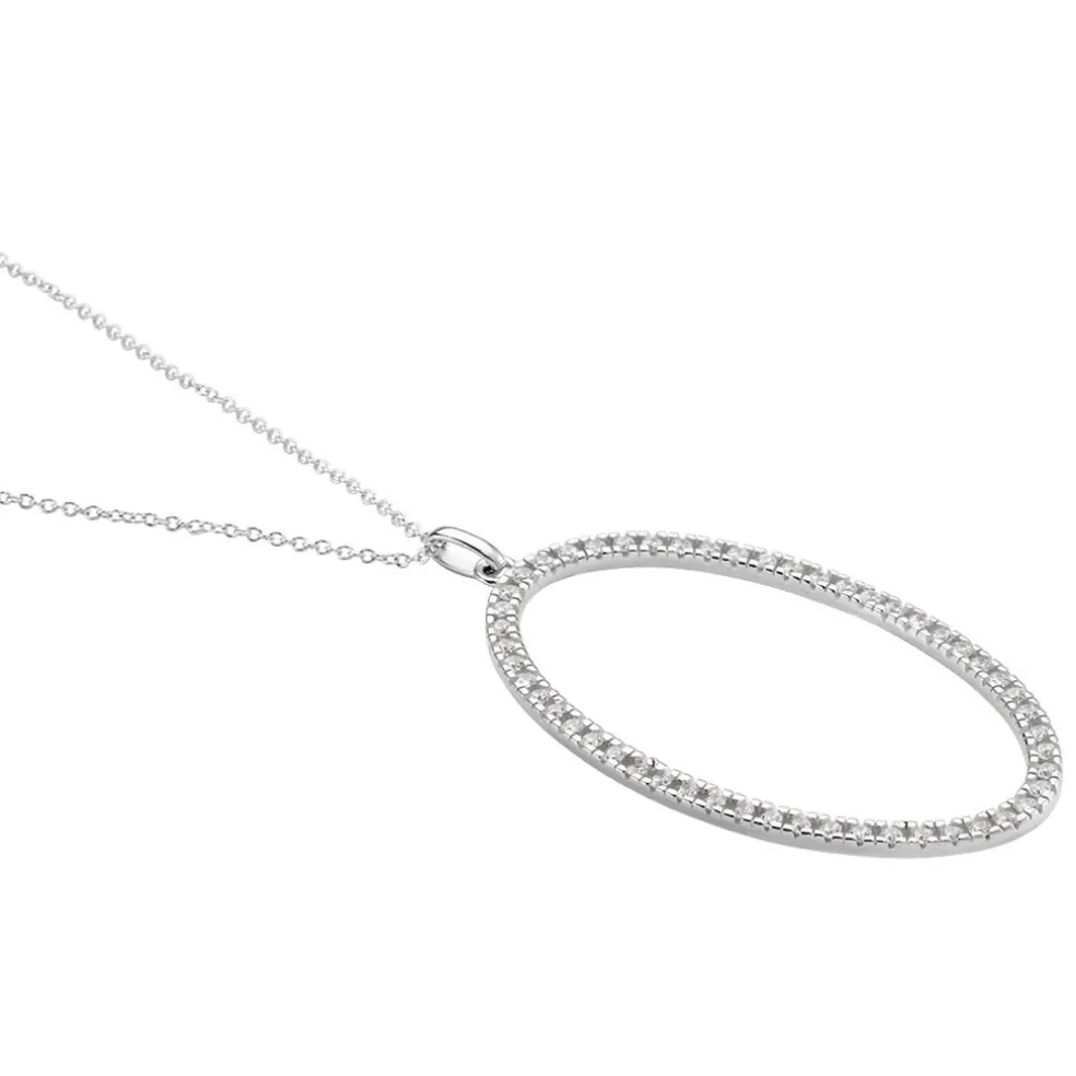 Collier Sautoir Argent Georgy Oxydes De Zirconium