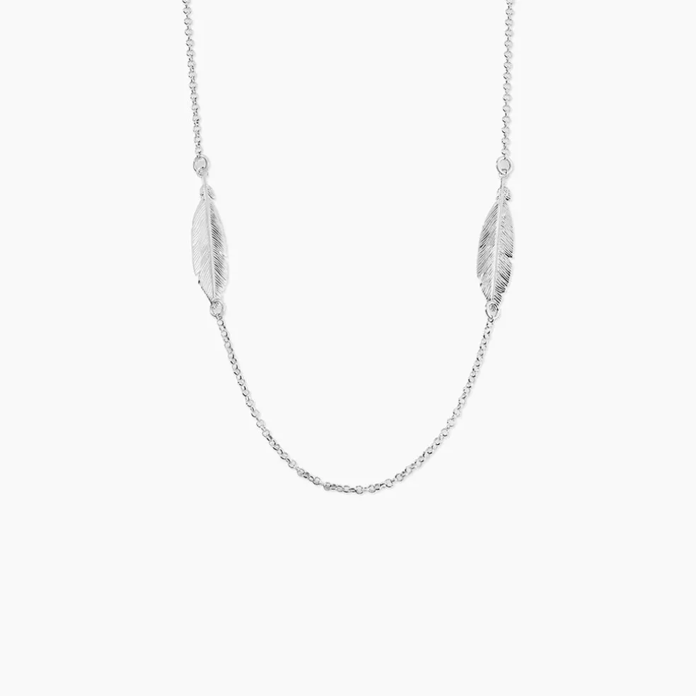 Collier Sautoir Euriell Argent Blanc