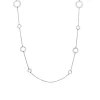 Collier Sautoir Paquito Argent Blanc