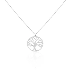 Collier Sautoir Philana Argent Blanc