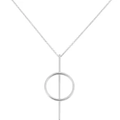 Collier Sautoir Timie Acier Blanc