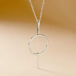 Collier Sautoir Timie Acier Blanc