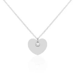 Collier Sautoir Ylla Argent Blanc Oxyde De Zirconium