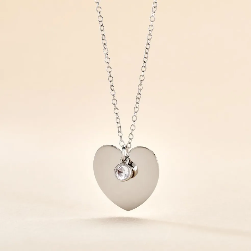 Collier Sautoir Ylla Argent Blanc Oxyde De Zirconium