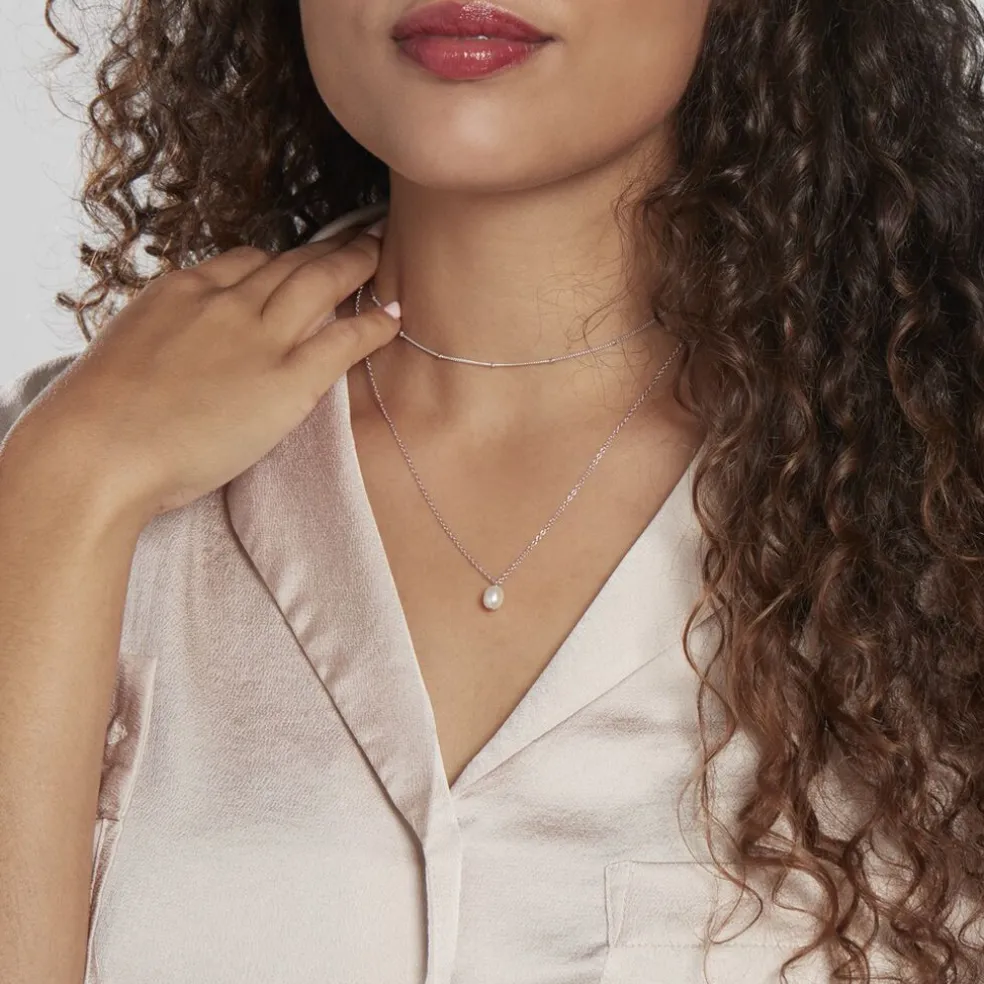 Collier Savino Argent Perle De Culture