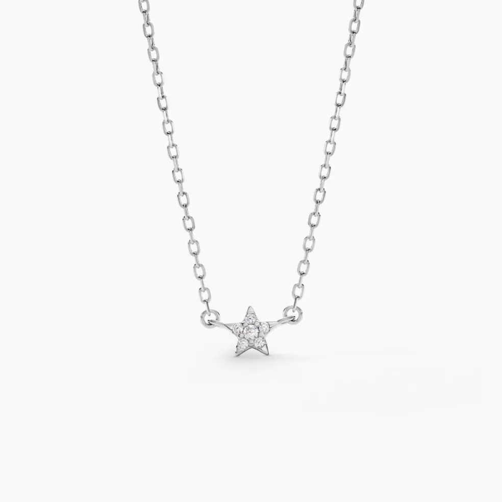 Collier Saya Argent Blanc Oxyde De Zirconium