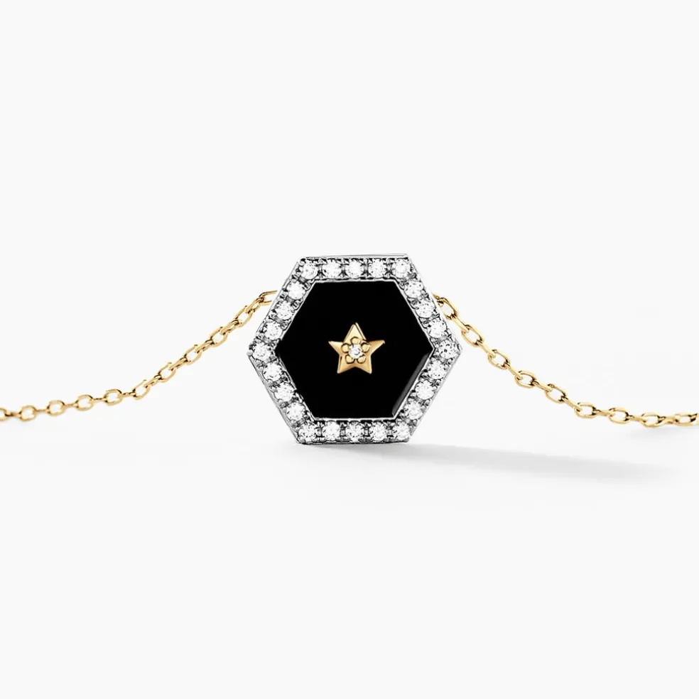 Collier Servius Or Jaune Oxyde De Zirconium