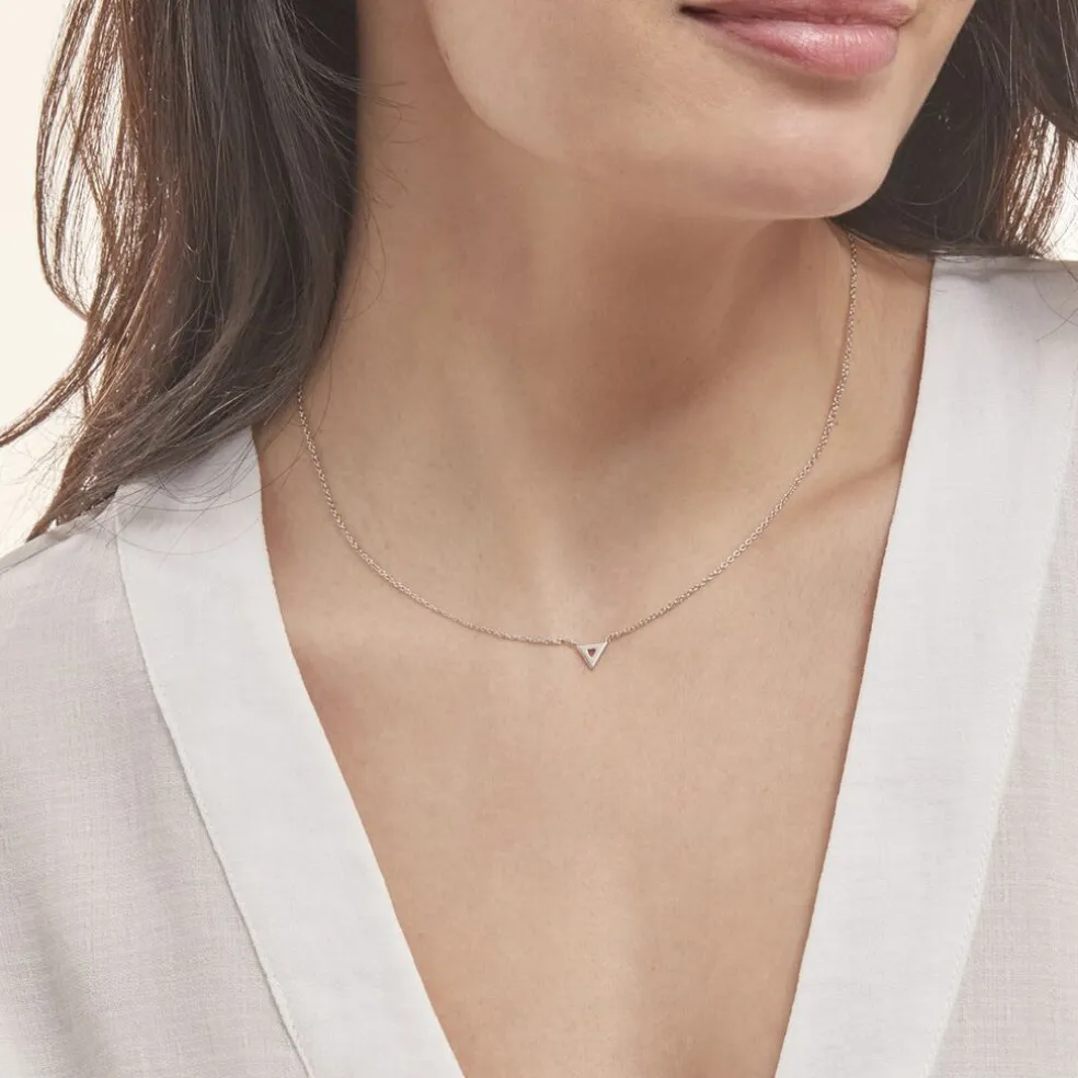 Collier Severine Argent Blanc