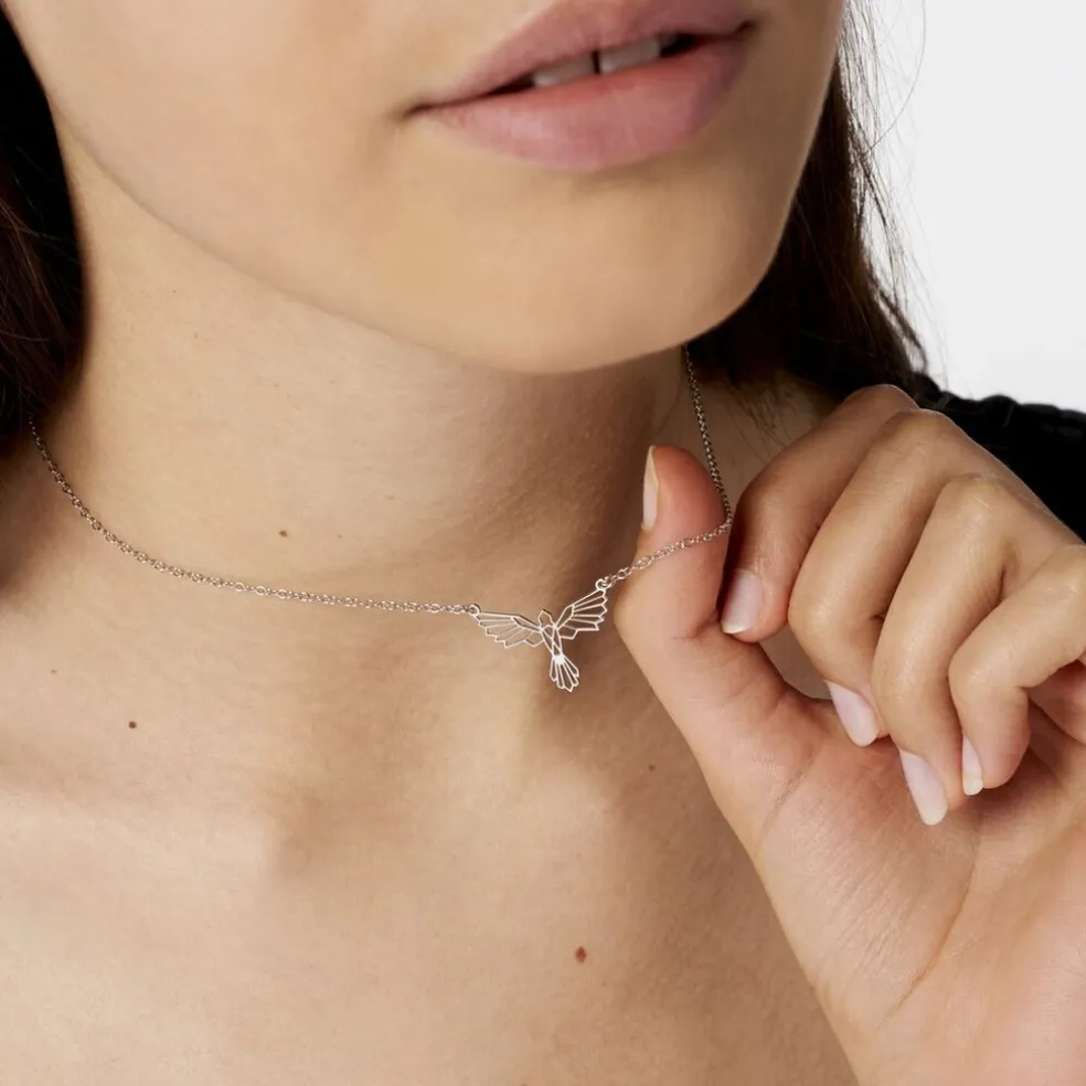 Collier Sevinc Argent Blanc