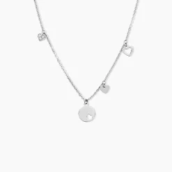 Collier Seyma Argent Blanc Oxyde De Zirconium