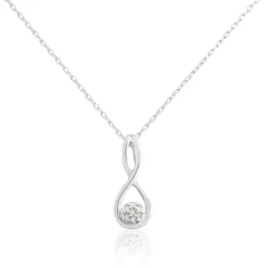 Collier Shaeen Or Blanc Diamant