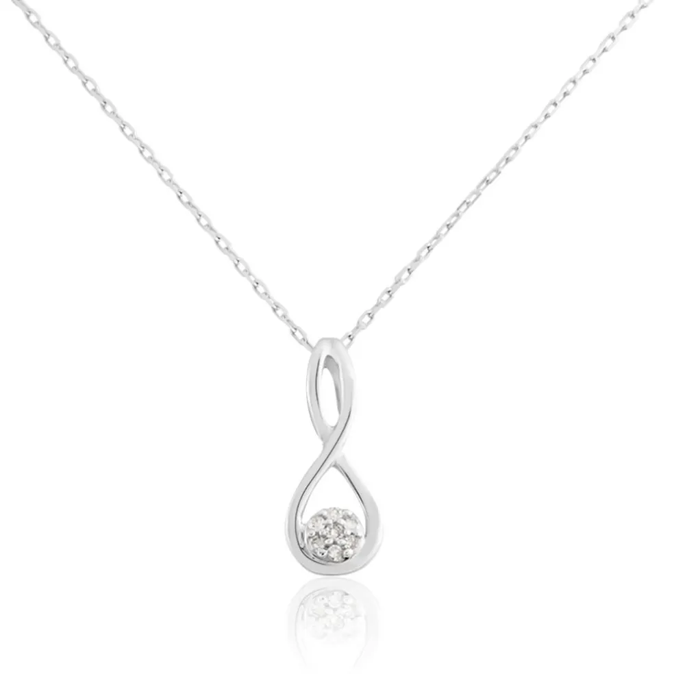 Collier Shaeen Or Blanc Diamant