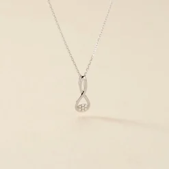 Collier Shaeen Or Blanc Diamant
