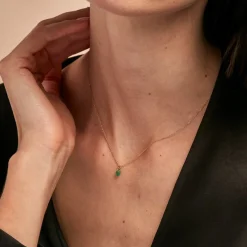 Collier Shakir Or Jaune Emeraude