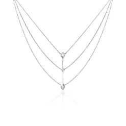 Collier Shanene Argent Blanc Oxyde De Zirconium