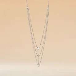 Collier Shanene Argent Blanc Oxyde De Zirconium