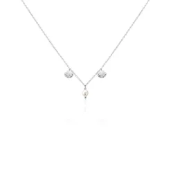Collier Shehla Argent Blanc Perle De Culture