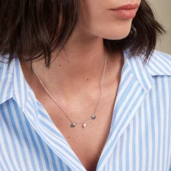 Collier Shehla Argent Blanc Perle De Culture