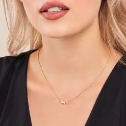 Collier Shiny Garden Or Jaune Oxyde De Zirconium