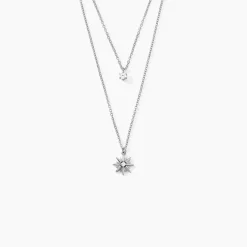 Collier Shone Argent Oxyde De Zirconium