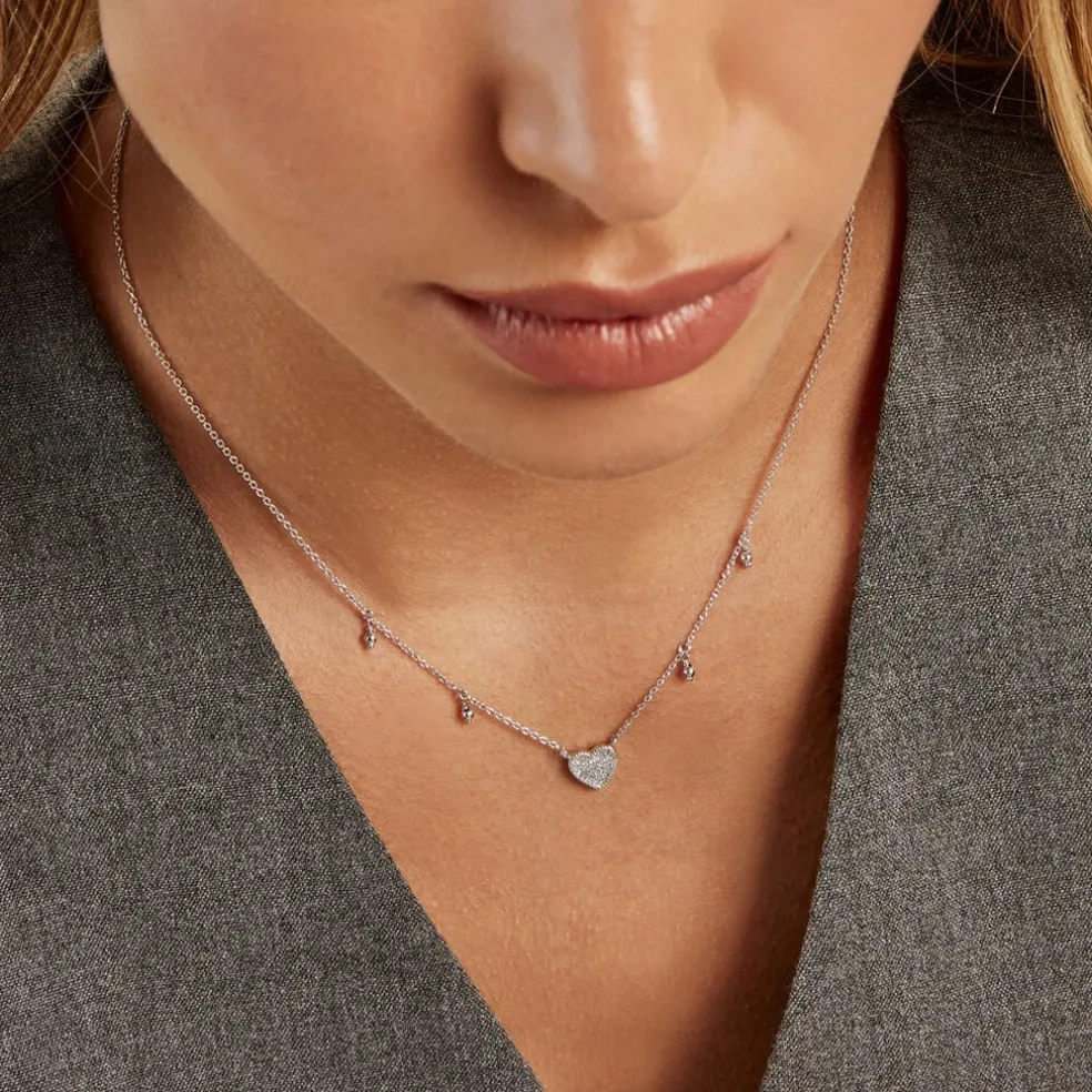 Collier Sibie Argent Blanc