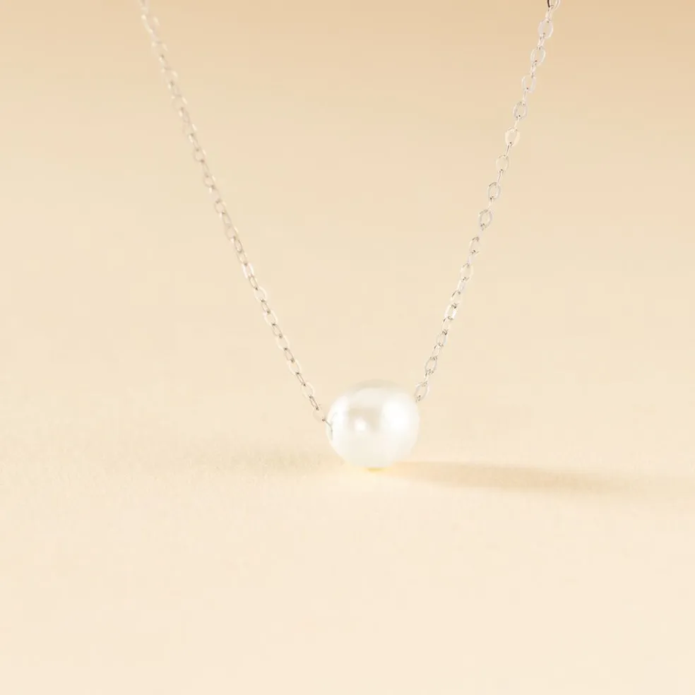 Collier Sissy Or Blanc Perle De Culture