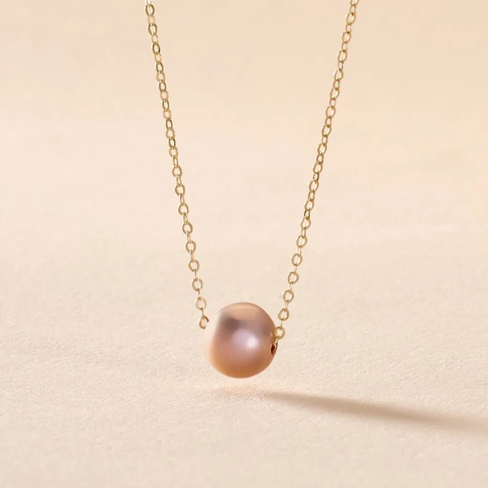 Collier Sissy Or Jaune Perle De Culture