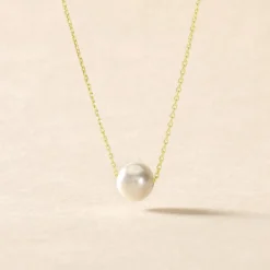 Collier Sissy Or Jaune Perle De Culture