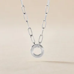 Collier Soho Argent Blanc